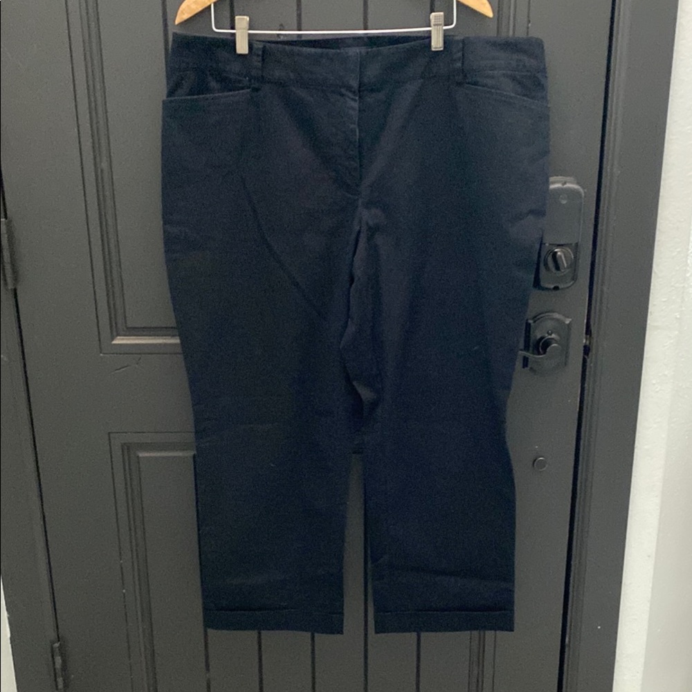 Lands' End Black Mid Rise Straight Leg Pants